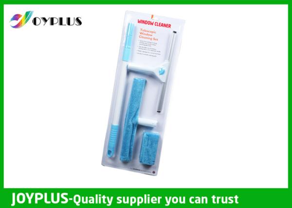 Blue Color Home Window Cleaning Kit , Glass Window Cleaning Tools Light Weight
