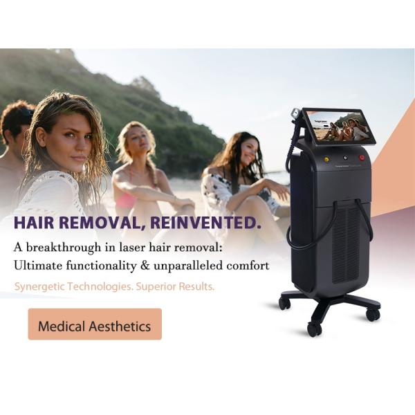 Máquina 755nm permanente 808nm 1064nm del retiro del pelo del laser del diodo de 3 ondas