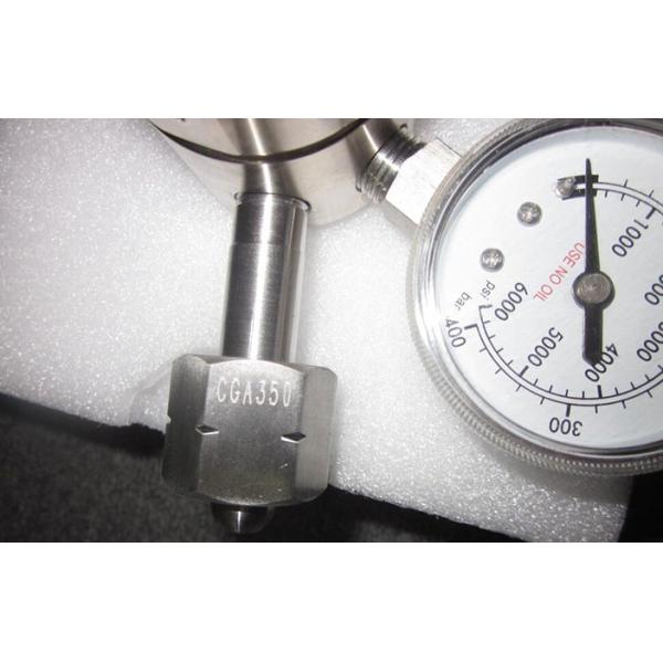 high flow Ss single stage argon gas regulator with two gauges