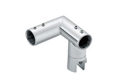 Glass Clamp Type Glass Door Accessories , Circular Tube Sliding Door Fittings
