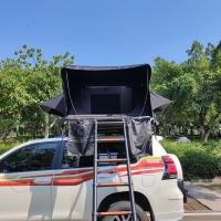 Carcasa de aluminio de cáscara dura con techo abierto de lado, tienda de campaña de 4 temporadas, resistente al sol, personalizable.