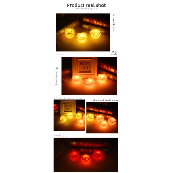 Red Battery Tea Candles Romantic Flameless LED Tea Light 6pcs / 12pcs / 24pcs