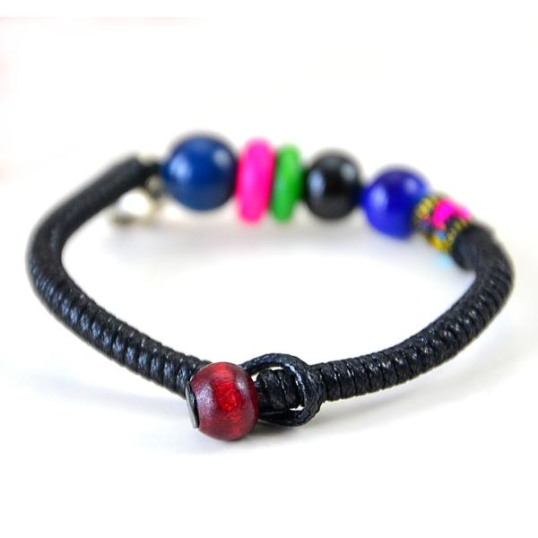 Features hand-woven ceramic beaded bracelet female Tibetan silver accessories