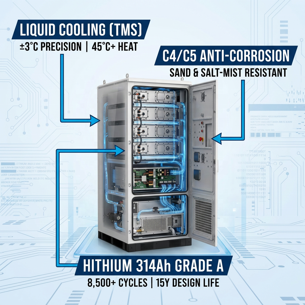 125kW 261kWh Liquid Cooling BESS Diesel Generator Hybrid Solution for Oil Gas Field Microgrid System