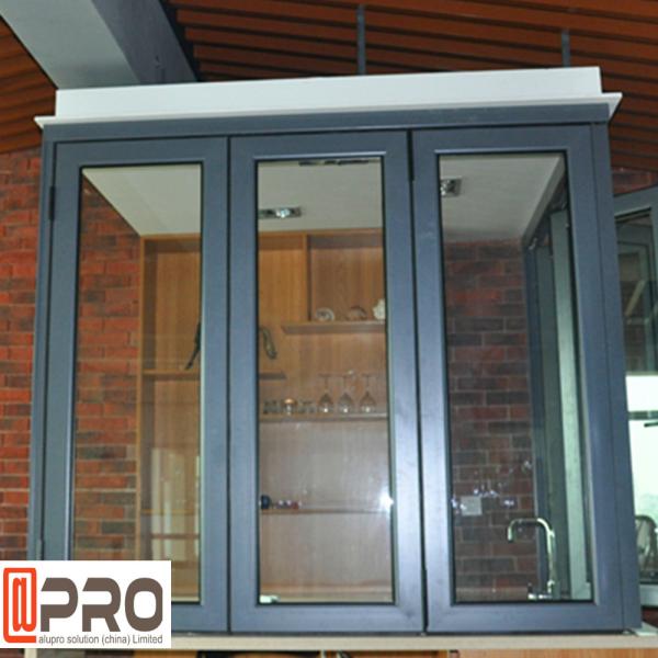 Janela de deslizamento de vidro de alumínio reflexiva/janelas dedobramento porta de alumínio Bifold horizontal da bi-dobra de Windows para