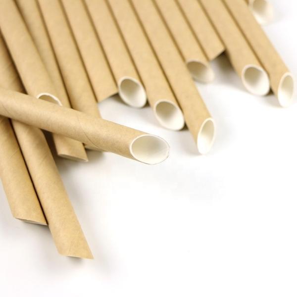 Biodegradable 12mm Paper Straws Wrap for Bubble Tea Boba Custom and in Plastic Box