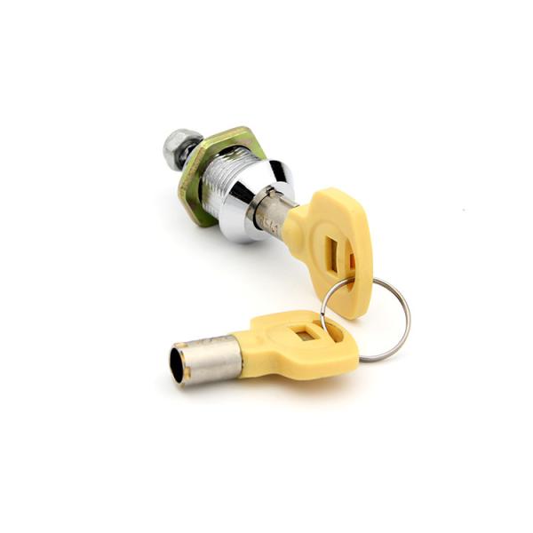 Barrel Postal Mailbox  Tubular Cylinder Lock 7 Pin Yellow Color 90° Rotation