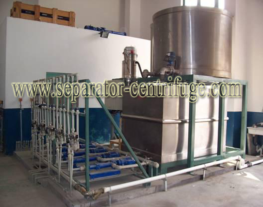 Equipamento fabril de secagem do tratamento de águas residuais