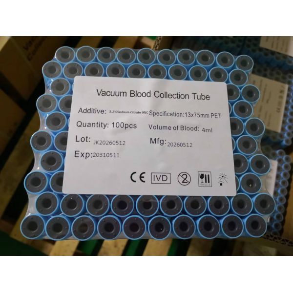 Disposable Vacuum Blood Collection Tube Made of Glass and PET Material for Medical Examination and Blood Testing Tubes