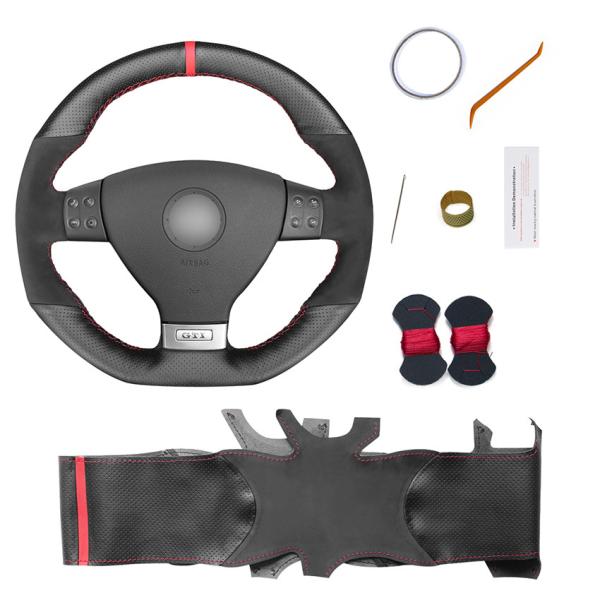 VW Golf 5 Mk5 GTI R32 Passat R GT 2005 Hand Sewing Suede PU Leather Steering