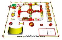 Parque inflable modificado para requisitos particulares del agua de los niños del color para las arenas deportivas