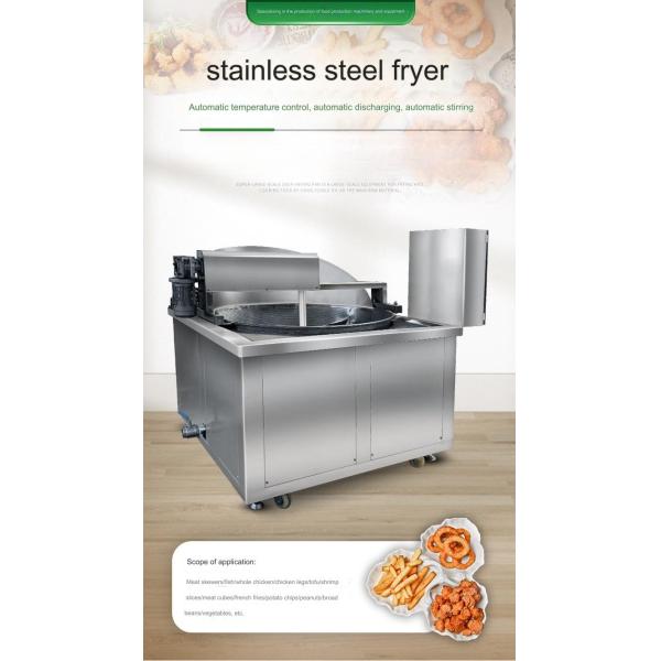 3600w Fully Automatic Batch Fryer for Potato Chips Production using Gas Frying Machine