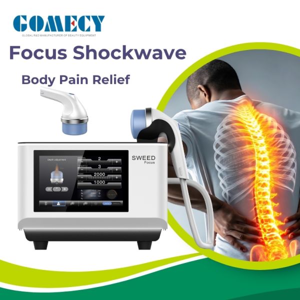 Gomecy Soft Shockwave Extracorporeal Focus Shock Wave Therapy Physiotherapy Machine