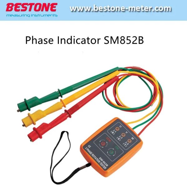 Phase Indicator 3 Phase Rotation Tester Sm852b 20Hz~400Hz