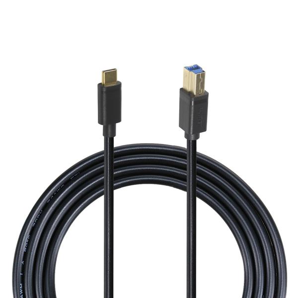 Cabo de dados USB 2.0 Tipo C Macho para USB B Macho para Impressoras e Scanners