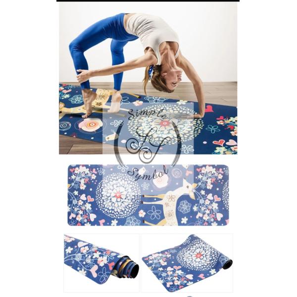 Color Printing Suede Anti-Slip Yoga Mat, Gymnastics Mats, Microfiber mats for Hot Yoga Pilate, Suede mat manufacture