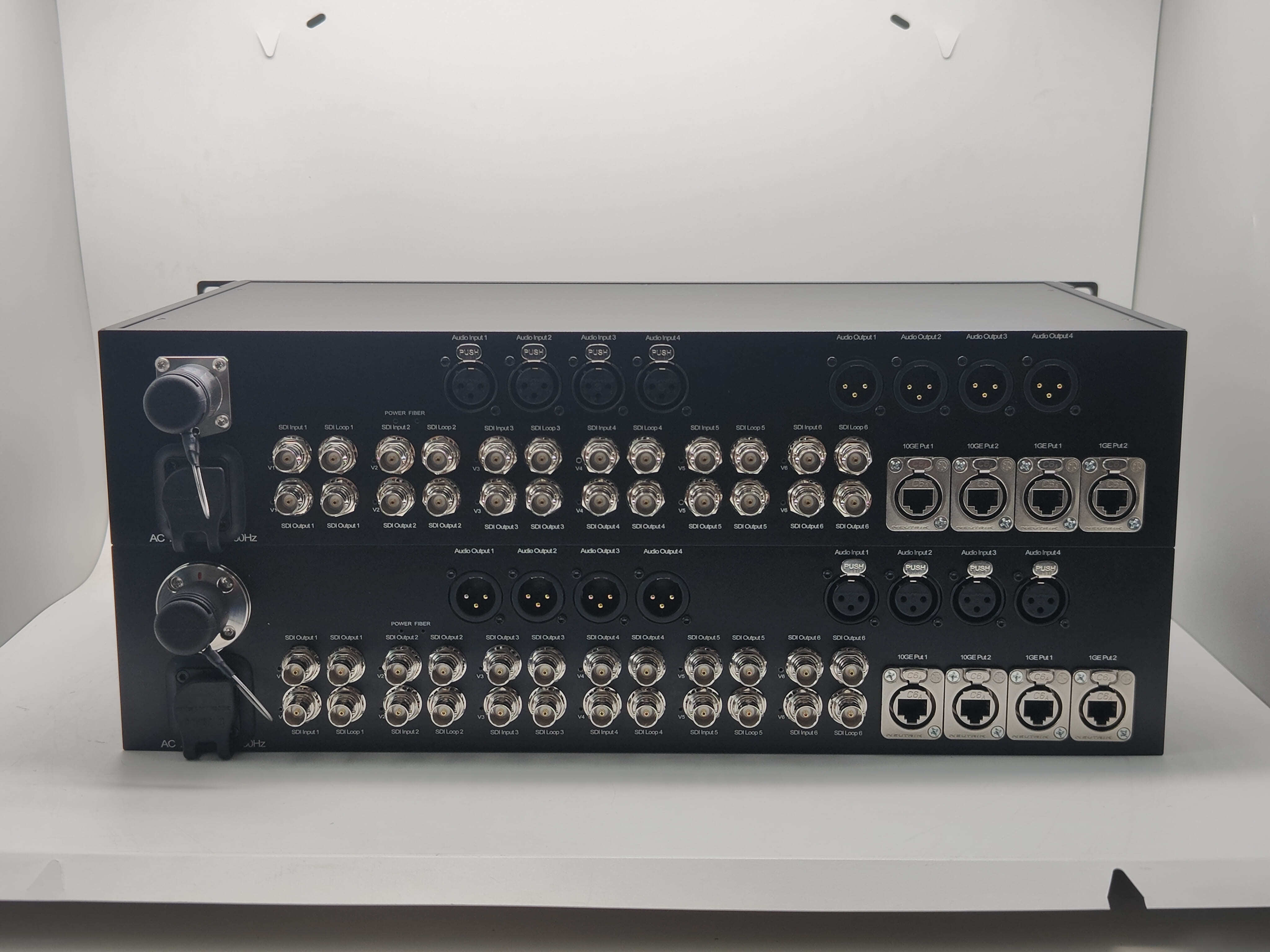 Bidirectional Fiber Transmission System Combine with 12G SDI, XLR Audio, 10GB Ethernet, SMPTE Fiber Connector