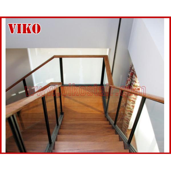 Double Steel Plate Staircase VK29S Stainless Steel, Power Coated,,Wooden ,Beech Tread , Carbon Steel Stringer,