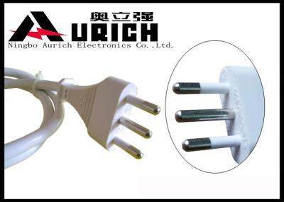 10A 250V Italy Power Cord Three Prong 3 Wire IMQ Approval For Television