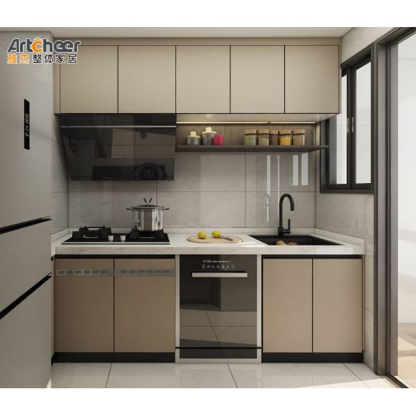 Modern Design Plywood Carcase Kitchen Cabinet with Customizable Size for Modular Kitchen