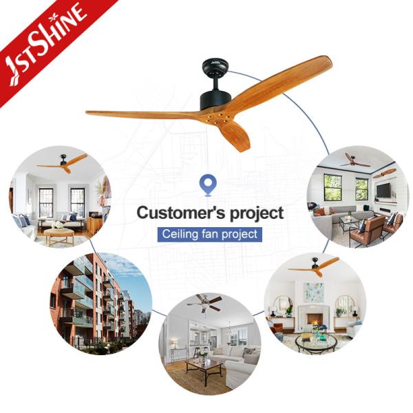 Custom 6 Lever DC Decorative Ceiling Fan Energy Saving 220 Volt