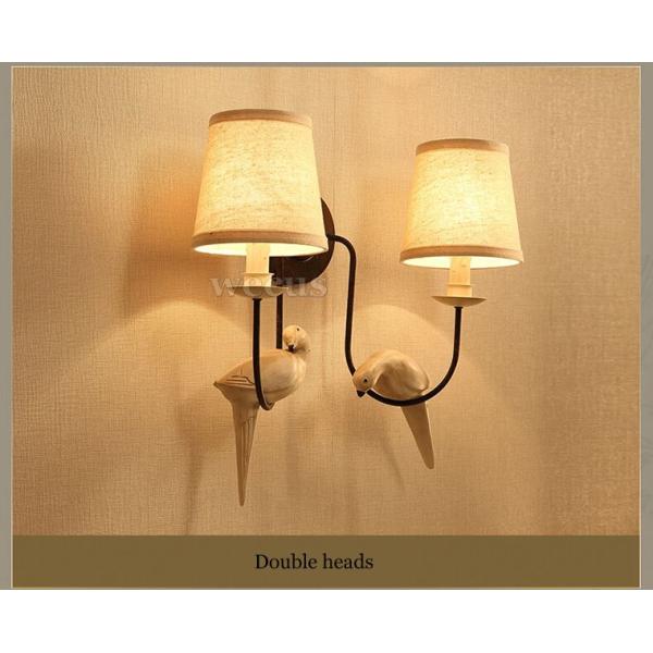 Retro loft wall lamp double heads bird light study office stair aisle living room bedroom Birds wall light9WH-VR-45)