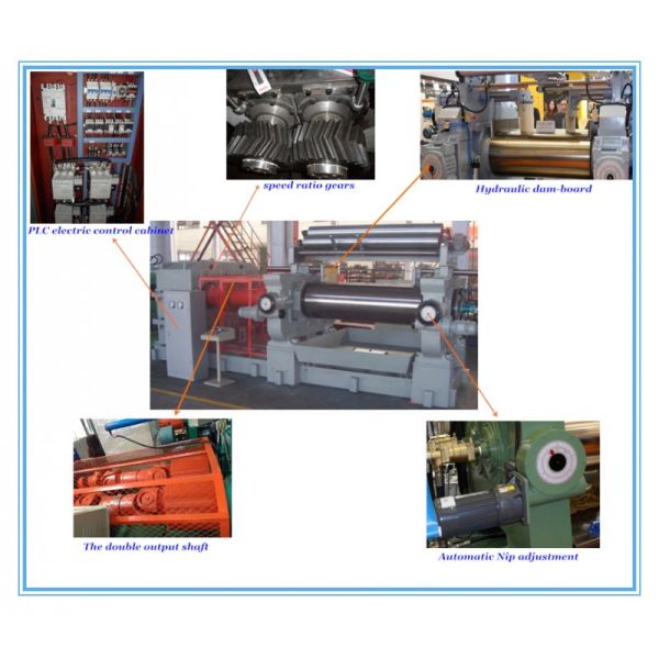 Factory Direct Supply Rubber Mixing Mill with 90kw Motor Power and Plc Control Open Mill