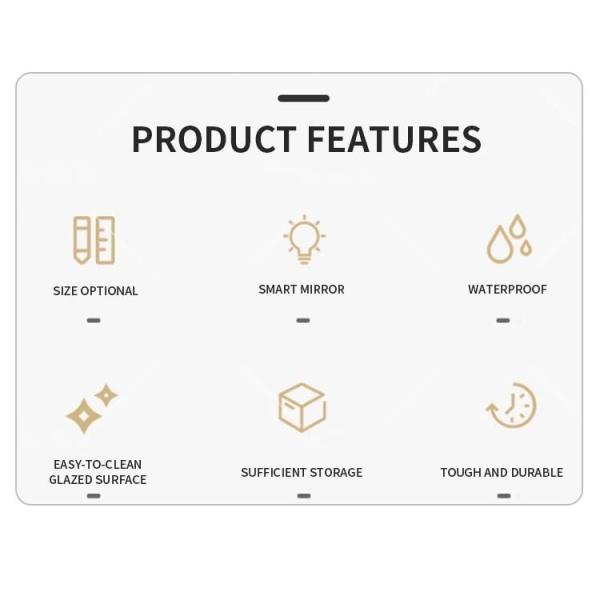 Walnut Color Solid Wood Wall Mounted Bathroom Vanity With LED Mirror