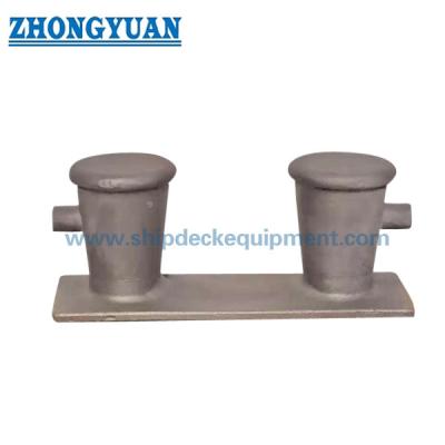 Casting Steel Double Bitt Bollard With Horns Ship Mooring Equipment