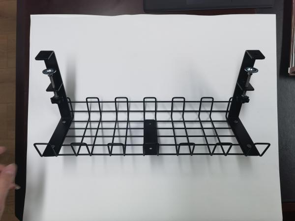 Home/Office Wire Organizer Tray No Drill Steel Cable Tray para gestão de cabo limpo