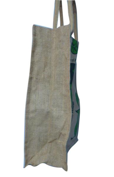 Water Proof Paste Green Earth Gunny Bag, Handle Cotton Weaving Reusable Carrier Bags