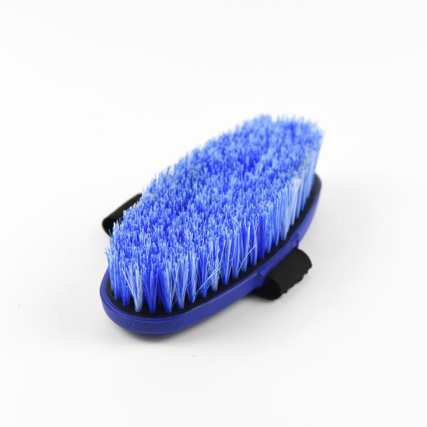 Three Sized Horse Grooming Brushes PP Plastic OEM With Black Ribbon