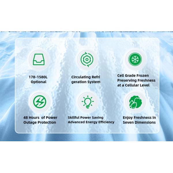 8.5-10cm Foam Layer Ultra-Low Chest Freezer for Large Capacity -60°C Seafood Storage