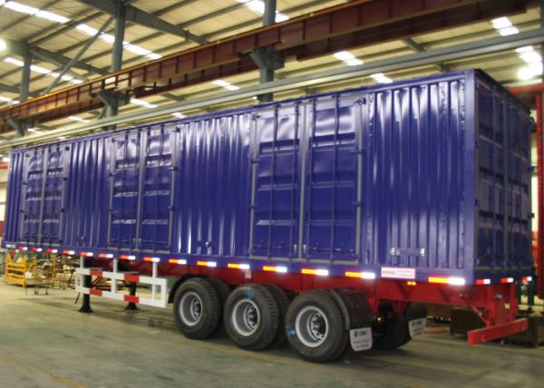 50ft Enclosed Steel Dry Freight Box Trailer Dry Freight Van With Three Axles