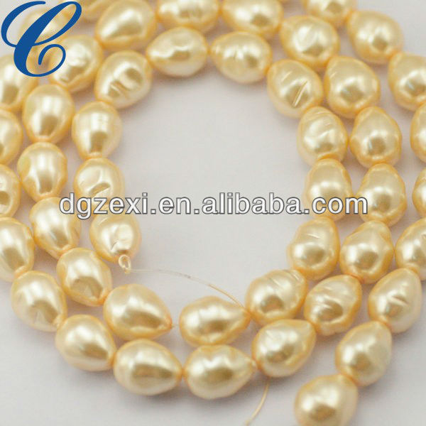 Vintage Large Faux Baroque Glass Pearl Beads