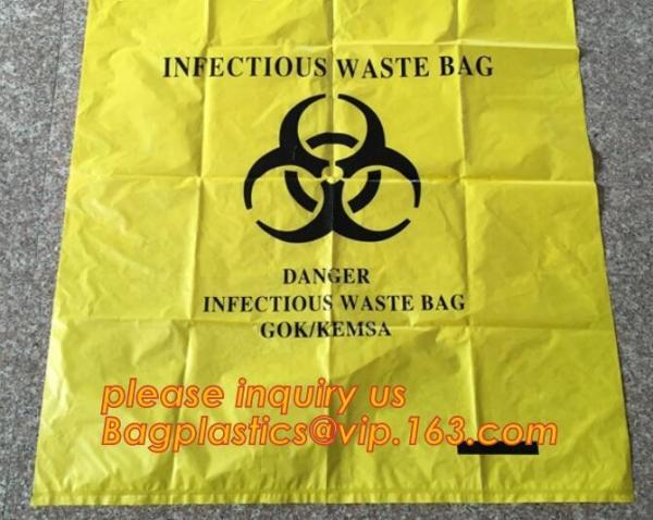 Biohazard Treatment Bags, Sterilized Bags, Disposal Bags, Waste Sacks, Hazardous Waste Bag With Ties