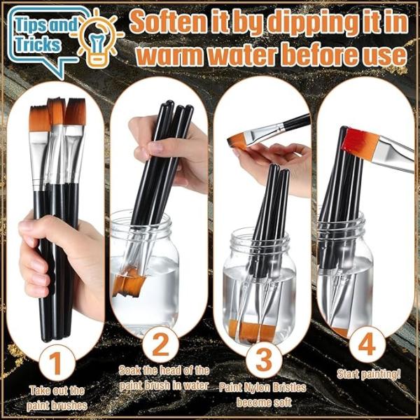 Nylon Hair Acrylic Painting Art Brushes Set Artist Watercolor Face Paint Brush Set