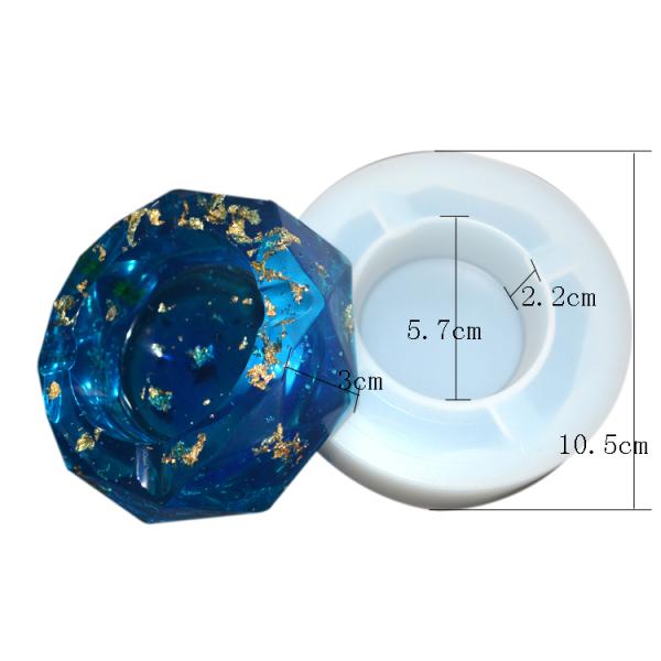 Home Decoration Silicone Resin Mold Sustainable Resin Art Molds Ashtray Shape
