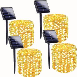 Warm White Solar String Lights Outdoor Waterproof Solar Fairy Lights For Tree