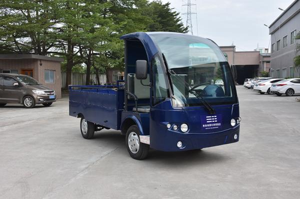 Low Noise 4 Wheels Electric Cargo Van Utility Cart With Stainless Steel Cargo Box