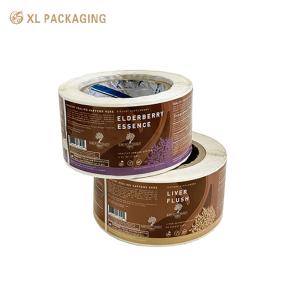 Stamped Vinyl Bottle Sticker Labels Waterproof Custom Roll Format