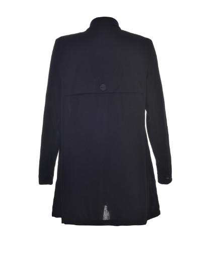 Knitted Plus Size Womens Casual Cardigan With Long Frill And Buttons Decoration