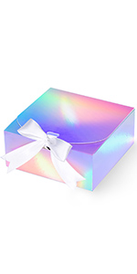 Holographic Gift Box Cake Candy Biscuit Packaging Portable Carton For Wedding And Birthday Parties
