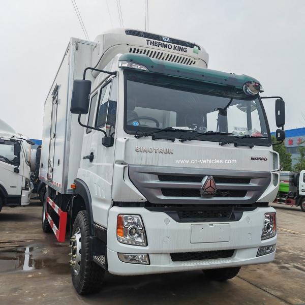 Sinotruk HOWO Refrigerator Freezer Truck , Refrigerated Cold Room Van With Thermo King