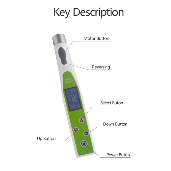 Contra Angle Head Dental Equipment For Wireless Rotary Files 16:1 Endo Motor With 9 Modes