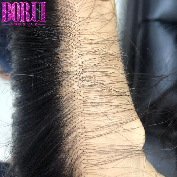 Cor natural não processada malaia 13x4 HD do cabelo reto da onda do corpo nenhum derramamento