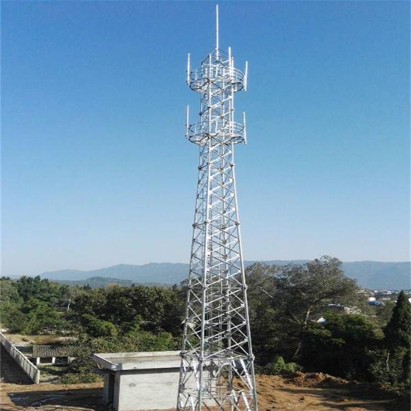Customized 5g Wifi Signal Self Supporting Steel Lattice Communication Antenna Tower