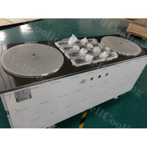 Wellcooling Double Pan Fried Ice Cream Machine Round/square Pan Instant Rolls ICM-980A
