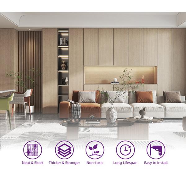 WPC Woodgrain Interior Wall Paneling No Maintenance Easy Installation