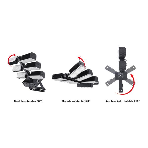 IP66 720watt 118800LM Outdoor Led Flood Lights For Airport